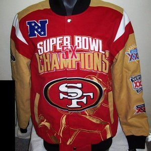 SAN FRANCISCO 49ERS 5 TIME SUPERBOWL ULTIMATE CHAMPIONSHIP JACKET 5X